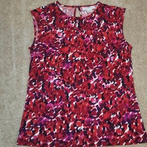 Liz Claiborne sleeveless print blouse